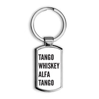 Tango Whiskey Alfa Tango Keyring